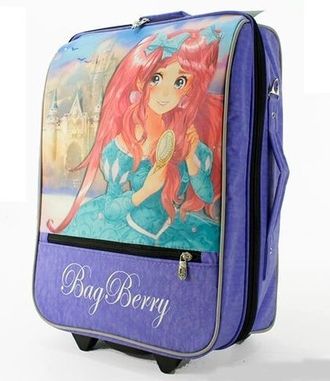 Детский чемодан BagBerry с Принцессой фиолетовый