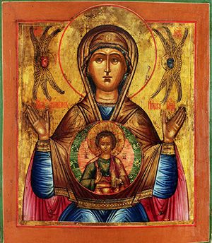 Православная мозайка - Икона Божией Матери "Знамение"