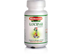Канчнар гуггул при заболеваниях лимфатической системы (KANCHNAR GUGGULU) Baidyanath, 80 таб.