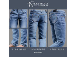 Мужские джинсы (голубые) - 1/6 Realistic Jeans men's light blue (24XG108A) - VSTOYS