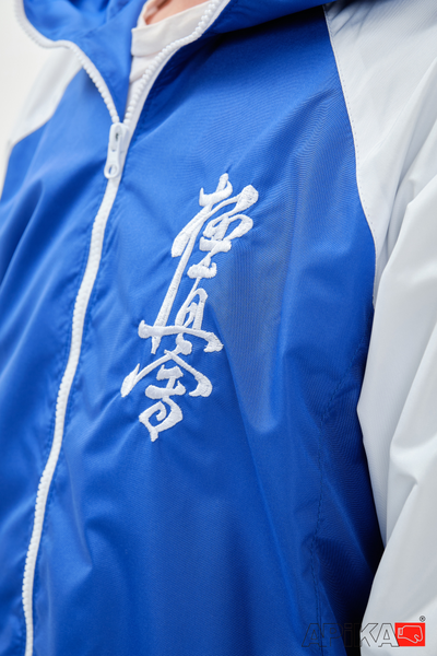 APIKA ветрозащитный тренировочный спортивный костюм ярко-синий с белым