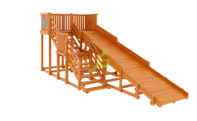 Детская деревянная зимняя горка Snow Fox, скат 5,9 м