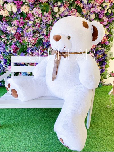 Огромный плюшевый мишка 200 см белый Тони