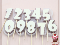 Силиконовая форма "Цифры-Showcard Gothic" 7,5 см