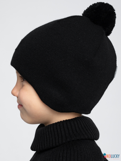 Шапка 24201-02 х/б подклад, черный 52-54
