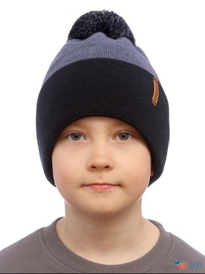 Шапка  22101-02, цвет темно-синий,джинс р. 56
