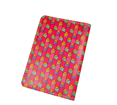 Обложка на автодокументы с принтом "Девушка в красном"