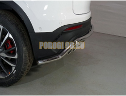 Защита задняя 42,4 мм ТСС для Geely Coolray 2020-2024