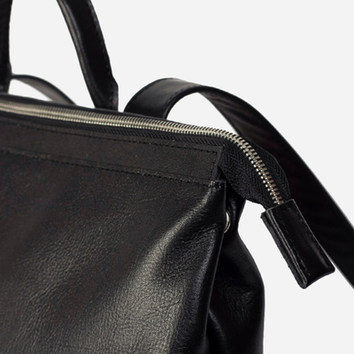 Рюкзак планшет Kokosina Черный из натуральной кожи