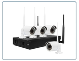 ST, комплект WiFi видеонаблюдения с 4 уличными видеокамерами Full HD, поддержка 1 HDD до 4 Тб
