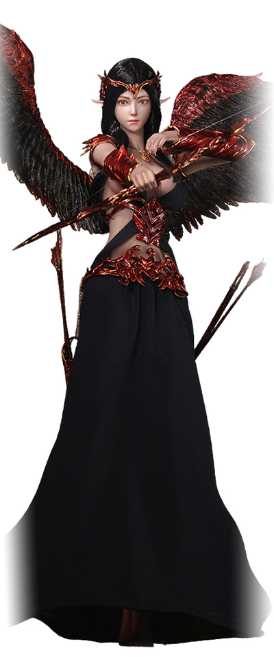 ПРЕДЗАКАЗ - Темная эльфийка-ангел - Коллекционная фигурка 1/6 Twilight Angel (Black) (PL2025-233B) - TBLeague ?ЦЕНА: 25700 РУБ.?