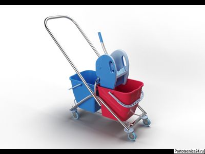 Двухведерная уборочная тележка Доминга