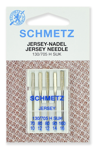 Иглы бытовые SCHMETZ Джерси 130/705Н набор № 70, 80(2),90,100 SUK- 5 шт