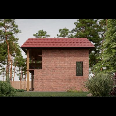 Двухэтажный дом с одной спальней 55м² (S22)