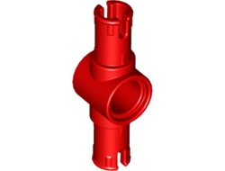 Technic, Pin 3L with Friction Ridges and Center Pin Hole, Red (87082 / 4560172 / 6168687 / 6323573)