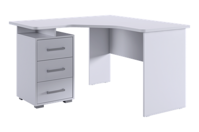Стол компьютерный 1200 угловой Лайт-2 белый/белый