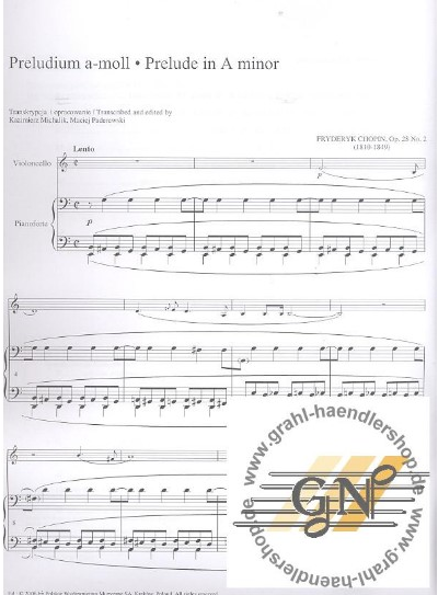 Chopin, Fr?d?ric Ber?hmte Transkriptionen Band 2 f?r Violoncello und Klavier