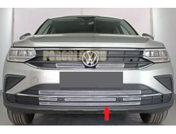 Защита радиатора для Volkswagen Tiguan 2020- chrome низ PREMIUM