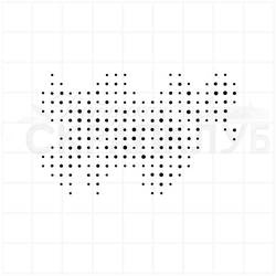 Штамп фоновый с точками, инверсия