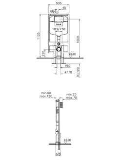 Комплект инсталляции с подвесным унитазом Vitra Normus 9773B003-7200 4в1