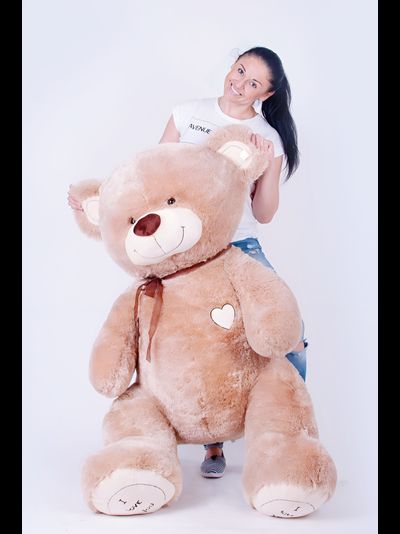 Большой плюшевый медведь 200 см кремовый Феликс