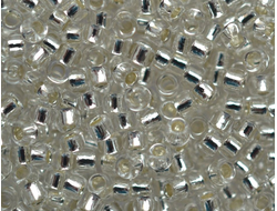 Японский бисер Toho 11/0 21 Silver-Lined Crystal / Прозрачный с серебряной линией внутри
