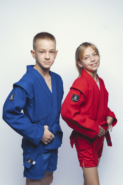 Куртка детская для самбо плетеная ВФС BRAVEGARD Junior красная