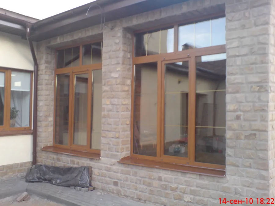 Установка пластиковых ламинированных немецких окон, частный дом, Ижевск, мкрн. Горка