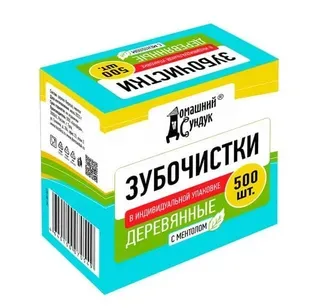 4640100070549 Зубочистки 500шт ДС-427, в индивид. упаковке МЕНТОЛ (20212).