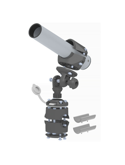 Держатель спиннинга сквозной на леер быстросъемный, алюминий TM 030633T