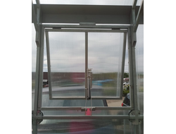 Форточка для теплицы с прямыми стенками