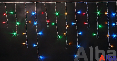 Бахрома 3*0.6 м МУЛЬТИ, постоянное свечение IP 65