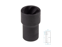 Головка для поврежденного крепежа 1/2", 22 мм KING TONY 9TD403-22M