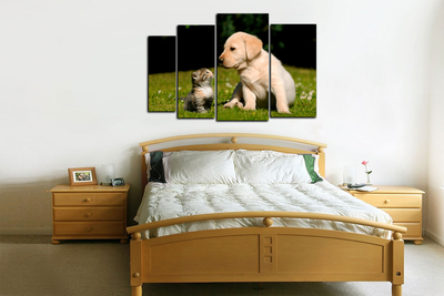 Модульная картина "Маленькие друзья"