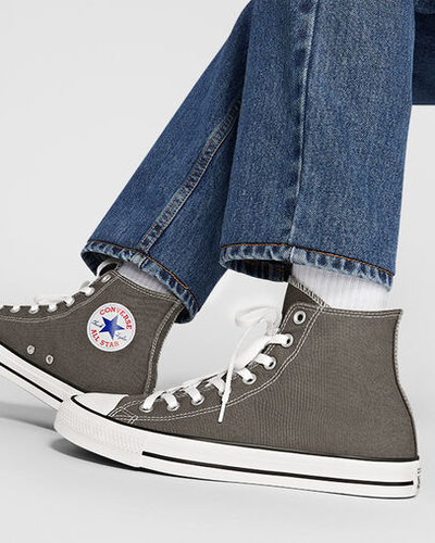 Dark grey high top converse hotsell
