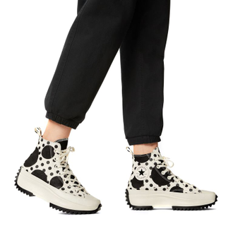 Кеды Converse Run Star Hike Platform Polka Dots Черно-Белые