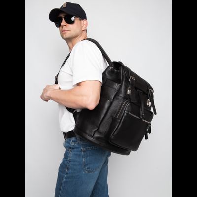 Кожаный рюкзак Volturno NEW Premium black (арт. 3004-61)