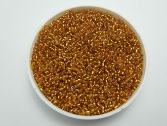 Бисер Китайский №12-22в пшеничный с внутренним посеребрением, 50 грамм