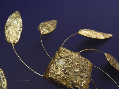 Золотая брошь "Артефакты Атлантиды. Цветок Солнца"