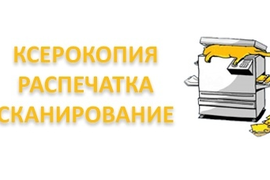 Ксерокопия документа, распечатка компьютерного файла на принтере, сканер