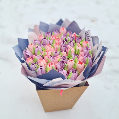 Букет тюльпанов из зефира (модификация 1)