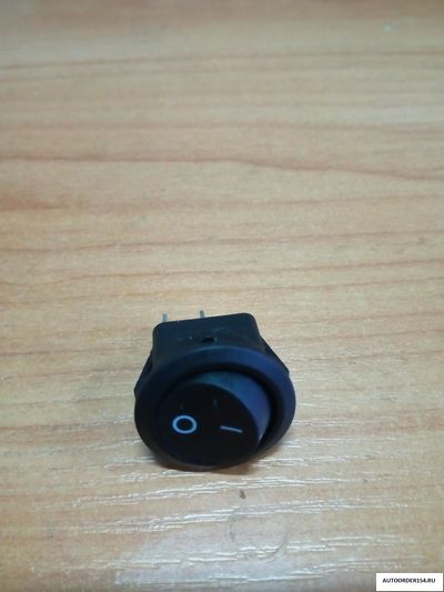 Выключатель клавиша черная "круглая" (2 положения) 03000166