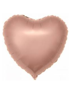 Шар Сердце Розовое Золото Металлик