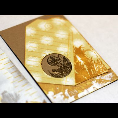 ФП штамп "Тег с одуванчиками"