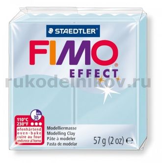 полимерная глина Fimo effect, цвет-quartz blue ice 8020-306 (кварц голубой), вес-57 гр