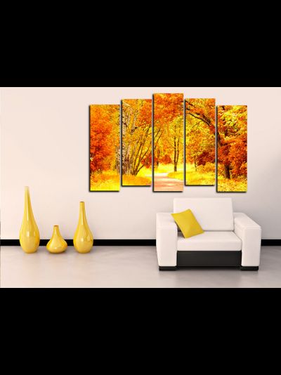 Модульная картина "Желтая осень"