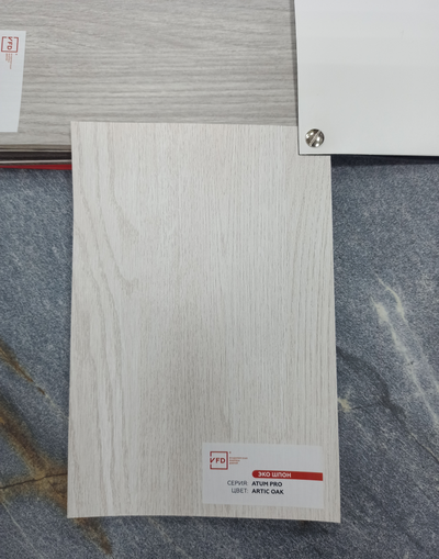 ВФД (VFD) ВЛАДИМИРСКАЯ ФАБРИКА ДВЕРЕЙ/ BALANCE Twin. ATUM PRO 33/ ЭКОШПОН Sharkskin - Artic Oak + ЧЕРНОЕ СТЕКЛО/ ТОЛЩИНА 112 мм/ ТРИ КОНТУРА/ МИНЕРАЛЬНАЯ ПЛИТА