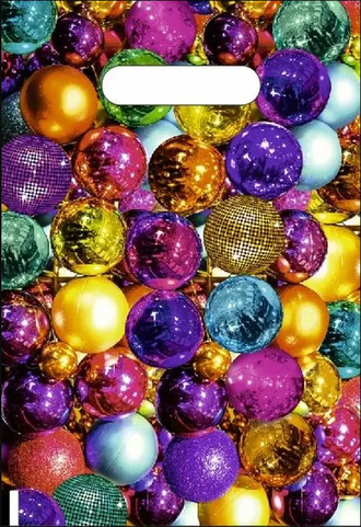 Пакет вырубной ручкой 20*30-30мкм Елочные шары НГ /100