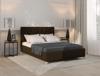 Двуспальная кровать Prime 160 на 200 (Серый)