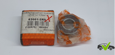 12×28×12 подшипник генератора 63001-2RS CRAFT